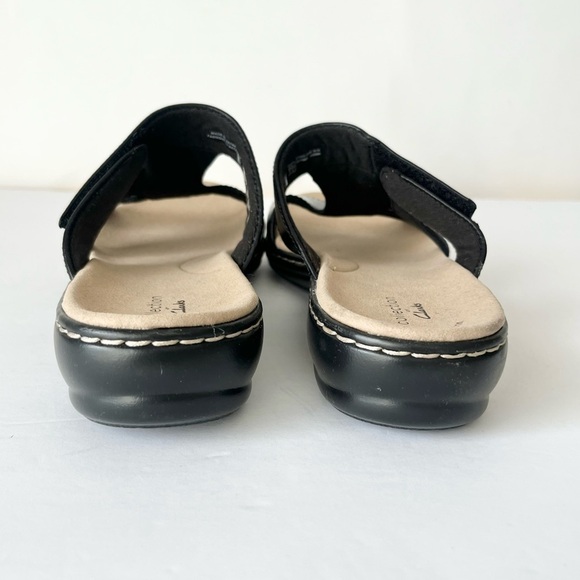 NEW Clarks Leisa Emily leather slip on sandals black 9 - Picture 6 of 12